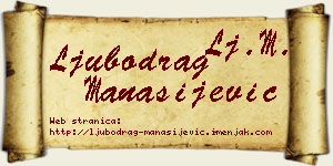 Ljubodrag Manasijević vizit kartica
